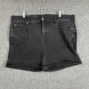 Torrid Denim Shorts Womens 18 Black Bombshell 5 Inch Premium Stretch Jeans